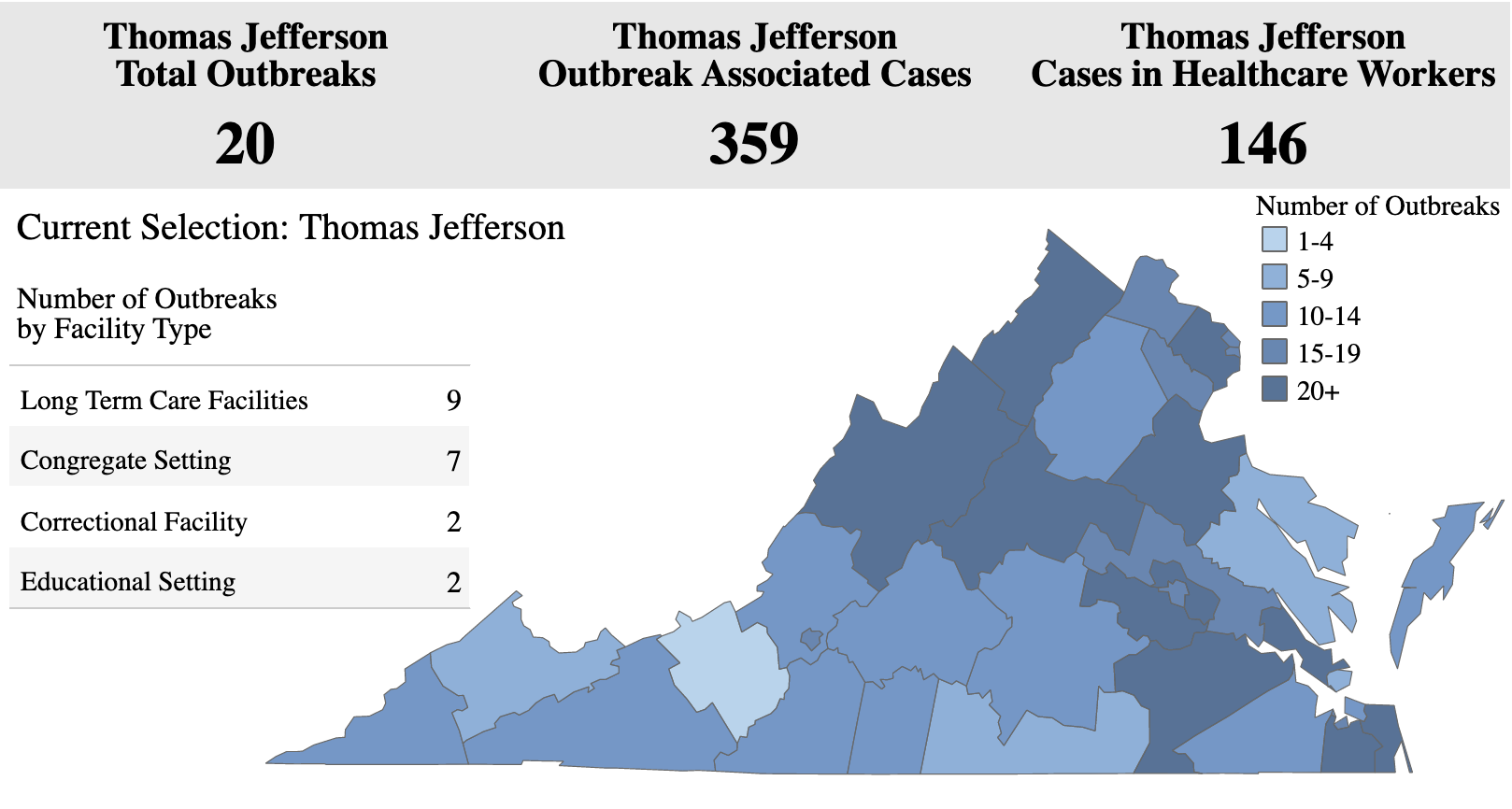 TJHD Outbreaks 8/6
